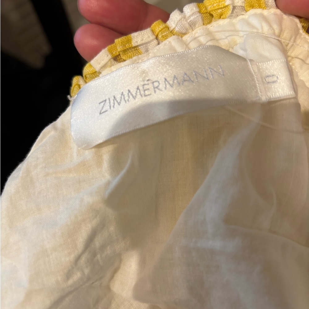 Zimmermann Yellow and White Asymmetrical Dress - Picture 11 of 11